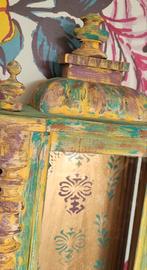 Boho/Houtsnijwerk/Gedenkkastje/Altaarkastje/Herdenkingskast, Antiek en Kunst, Ophalen of Verzenden