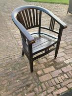 6 Bruine Stoelen inclusief handgemaakte patchwork kussentjes, Ophalen, Bruin, Zo goed als nieuw, Vijf, Zes of meer stoelen
