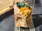 Malachiet op limoniet, Ophalen of Verzenden, Mineraal