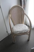 Compacte Rotan stoel Wash White, Huis en Inrichting, Stoelen, Ophalen, Gebruikt, Wit, Riet of Rotan