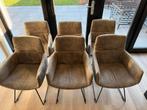 6x Goossens eetkamerstoelen, Ophalen, Zo goed als nieuw, Vijf, Zes of meer stoelen, Stof