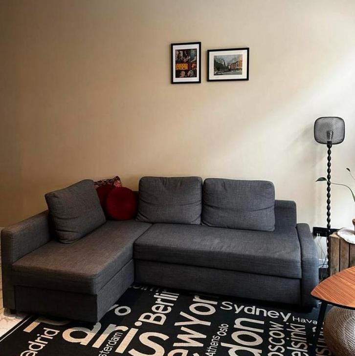 Friheten Ikea hoekbank: slaapbank met opbergruimte, Huis en Inrichting, Banken | Bankstellen, Zo goed als nieuw, Vierpersoons of meer