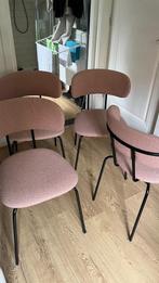 Stoelen roze (4), Huis en Inrichting, Stoelen, Ophalen, Metaal, Gebruikt, Overige kleuren
