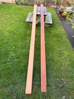 Meranti schrootjes 83x12 mm, 2.60m lang, Ophalen, Gebruikt, Planken, Hardhout