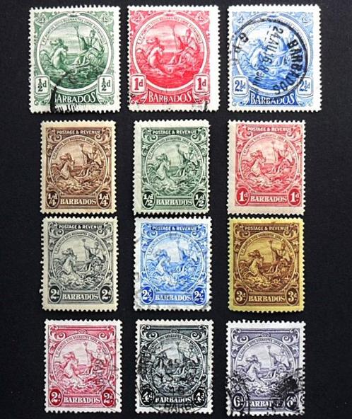 Britse kolonie : Barbados 12 zegels George V+VI : 1916-1938, Postzegels en Munten, Postzegels | Amerika, Ophalen of Verzenden