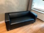 Ikea Klippan bank - Zwart leer, Huis en Inrichting, Banken | Bankstellen, Ophalen, Gebruikt, 150 tot 200 cm, Tweepersoons