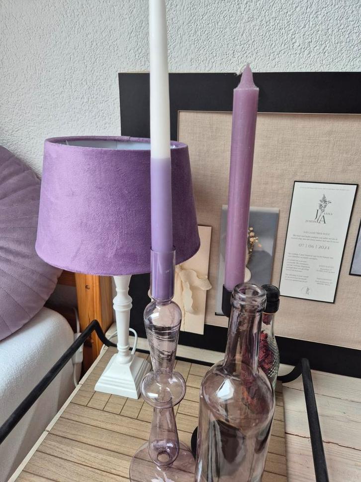 Woonaccessoires Paars (kussens, kaarsen, lampen, plaid), Huis en Inrichting, Woonaccessoires | Overige, Zo goed als nieuw, Ophalen of Verzenden