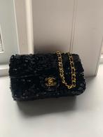 Chanel flap bag met pailletten , zeer feestelijk!, Sieraden, Tassen en Uiterlijk, Tassen | Damestassen, Gebruikt, Schoudertasje