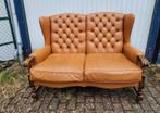 2 zitter bank Chesterfield leren bank + 2 fauteuils, Huis en Inrichting, Banken | Bankstellen, Ophalen, 150 tot 200 cm, Tweepersoons