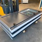 Kunststof deur met kozijn, halfglas, 1010x2160mm, antraciet, Nieuw, Ophalen of Verzenden, Buitendeur, 200 tot 215 cm