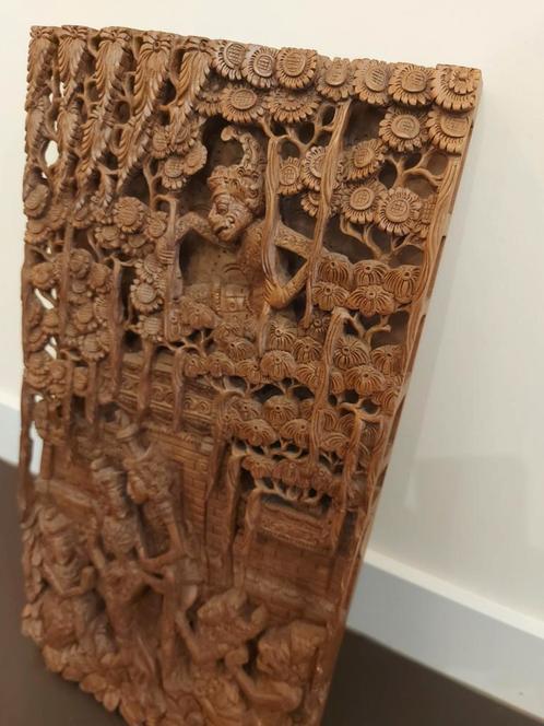 Antiek houtsnijwerk Rama en Sita, Antiek en Kunst, Kunst | Beelden en Houtsnijwerken, Ophalen