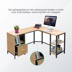 Xergonomic Hoekbureau Zwart/Naturel NIEUW, Ophalen, Nieuw, Bureau