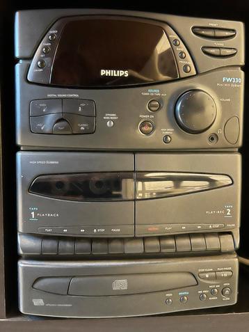 Philips stereo-set (radio, casette & cd) + afstandbediening beschikbaar voor biedingen