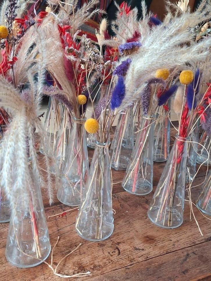 18x vaasjes Ikea inc. droogbloemen Emma Dafnas bruiloft deco, Hobby en Vrije tijd, Feestartikelen, Zo goed als nieuw, Versiering