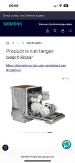 Siemens SN535S00CE half geintegreerde Inbouw Vaatwasser, Witgoed en Apparatuur, Vaatwasmachines, Ophalen, Gebruikt, Minder dan 10 liter