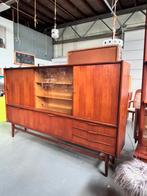 Vintage teak kast bartels design highboard vitrinekast, Ophalen, Gebruikt, X, Minder dan 100 cm