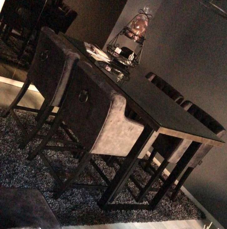 Eettafel Bar Model + 4 Stoelen & Salontafel, Huis en Inrichting, Complete eetkamers, Zo goed als nieuw, 4 tot 6 stoelen, Ophalen