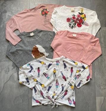 5 longsleeves van Zara, maat 110 (qwe) beschikbaar voor biedingen