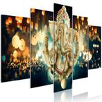 1006 Ganesha Hinduism 5 Luik Schilderij 200x100cm Nieuw, Huis en Inrichting, Woonaccessoires | Schilderijen, Tekeningen en Foto's