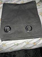 3 stuks Grijze gordijn met ringen, Ophalen of Verzenden, Zo goed als nieuw