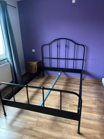 Bedframe 140cm breed - ikea, metaal - afbeelding 2