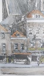 Bob Brobbel - Bergen op Zoom "De Peperbus" en Markt, Antiek en Kunst, Kunst | Litho's en Zeefdrukken, Ophalen