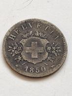 Zwitserland 20 Rappen 1850 - Zilveren munt (0.150), Ophalen of Verzenden, Overige landen, Losse munt, Zilver