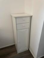 Wit badkamer kastje met 2 lades en 2 planken, Huis en Inrichting, Badkamer | Badkamermeubels, Ophalen, (Half)hoge kast, Minder dan 50 cm