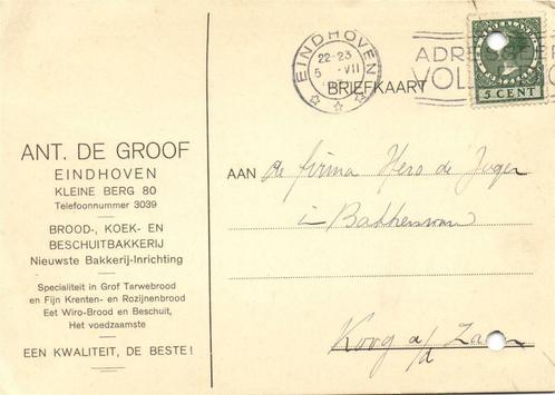 Ant. de Groof, Eindhoven - 07.1935 - briefkaart, Postzegels en Munten, Brieven en Enveloppen | Nederland, Briefkaart, Ophalen of Verzenden