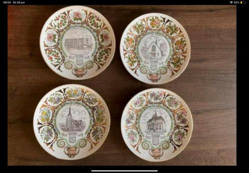 4 wandborden Historie en Bezienswaardigheden Poortugaal (KWF, Antiek en Kunst, Antiek | Wandborden en Tegels, Ophalen of Verzenden