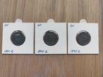 mooie zinken 10 cent 1941, 1942 en 1943 Nederland, Koningin Wilhelmina, 10 cent, Ophalen of Verzenden, Losse munt