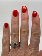 R145 Prachtige zilveren ring Franz Breuning maat 17,5, Met kristal, Franz Breuning, Ophalen of Verzenden, 17 tot 18