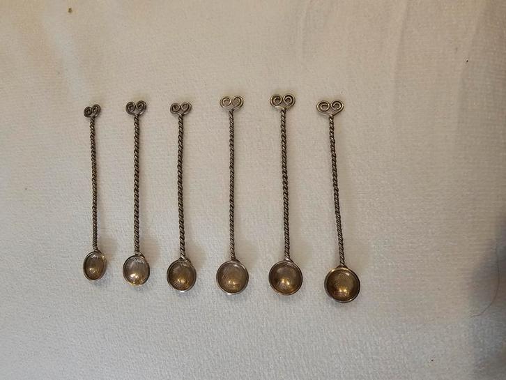 Serie antiek munt lepels 1929-1951, Antiek en Kunst, Antiek | Bestek, Ophalen of Verzenden