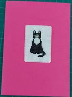 kaart met geborduurde kat Pinkie (1730), Ophalen of Verzenden, Nieuw, Dieren