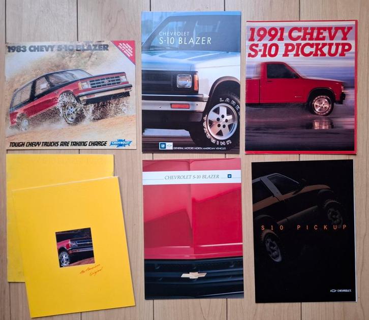 Chevrolet S-10 Pick-up Blazer. 13 items.  € 25,--, Boeken, Auto's | Folders en Tijdschriften, Zo goed als nieuw, Chevrolet, Ophalen of Verzenden