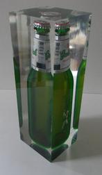 Flesje Grolsch ingegoten in glas., Ophalen of Verzenden, Gebruikt, Flesje(s), Grolsch