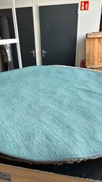 Vloerklede/winkel rond 2 mtr turquase/blauw nu !!!, 200 cm of meer, Blauw, Rond, Zo goed als nieuw