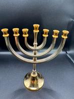 Joodse kaarsen Menorah 7-armig, Antiek en Kunst, Ophalen of Verzenden, Koper of Brons