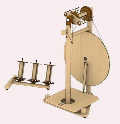 Test het Lojan spinnewiel en ontdek dit compacte spinnewiel, Hobby en Vrije tijd, Spinnewielen en Spinnen, Nieuw, Spinnewiel, Ophalen