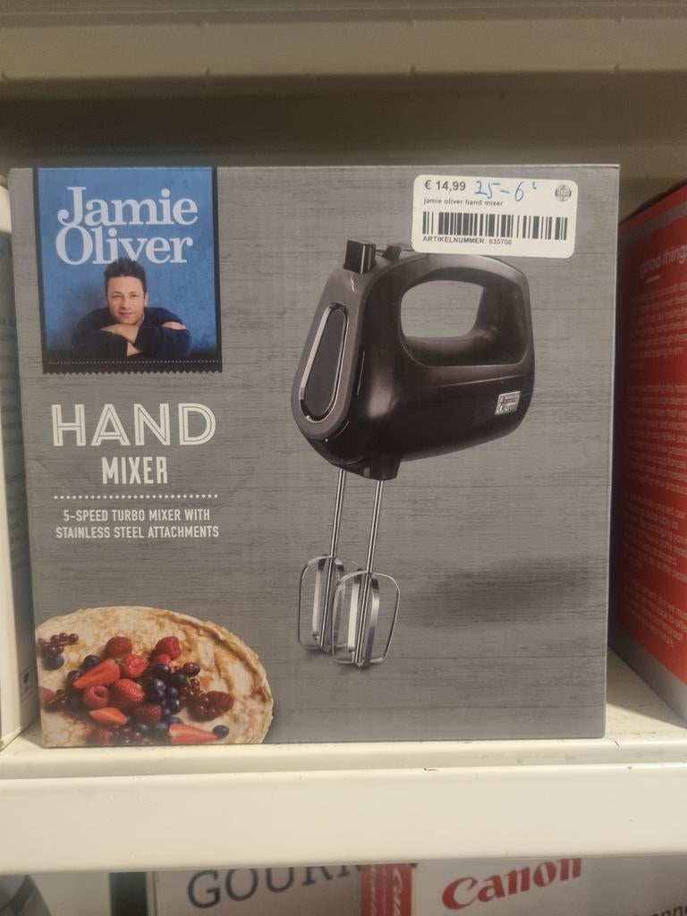 Jamie Oliver Handmixer - Nieuw in doos!, Witgoed en Apparatuur, Keukenmixers, Onbekend, Nieuw, 3 snelheden of meer, Ophalen of Verzenden