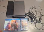 Playstation 4 met controller en games, Spelcomputers en Games, Spelcomputers | Sony PlayStation 4, Ophalen, Met 1 controller, Original