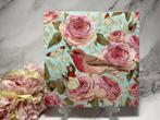Knutsel servetten roze bloemen vogel decoupage nr 389, Ophalen of Verzenden, Nieuw, Materiaal