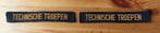 Set naamlinten Technische Troepen, Verzamelen, Ophalen of Verzenden, Landmacht, Nederland, Embleem of Badge
