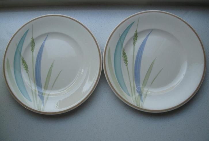 gebak- taartbordjes, Villeroy & Boch switch beach-house wind, Huis en Inrichting, Keuken | Servies, Gebruikt, Bord(en), Porselein