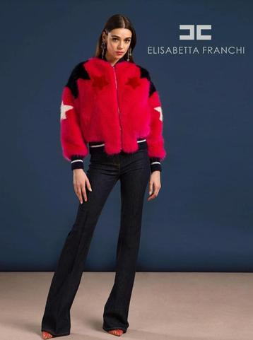 ELISABETTA FRANCHI Roze fake fur ster jas Maat IT 40 - EU 34 beschikbaar voor biedingen