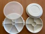 2  Tupperware hapjesschalen met afsluitbare deksels, Ophalen of Verzenden, Zo goed als nieuw, Wit, Overige typen