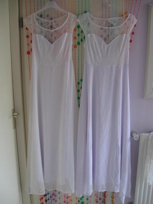 Twee lange witte jurken maat S en maat M optreden verkleden, Kleding | Dames, Jurken, Zo goed als nieuw, Maat 36 (S), Wit, Onder de knie