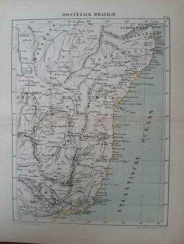 91 / Litho uit 1882 van J. Kuyper Oostelijk Brazilië beschikbaar voor biedingen