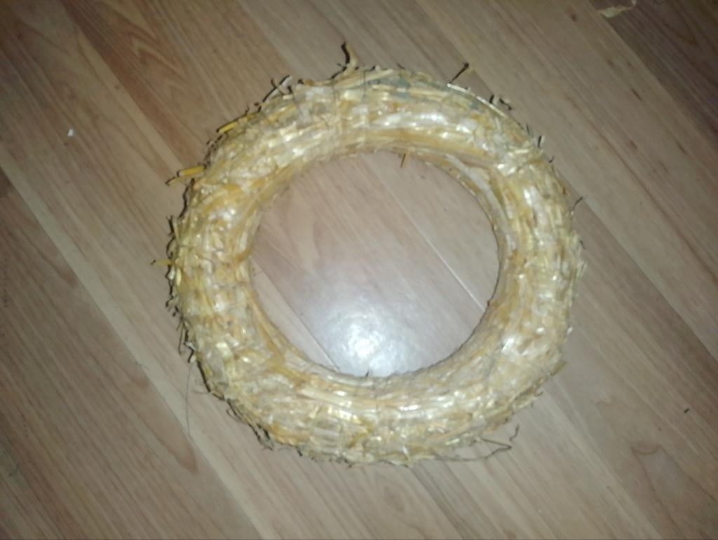 Strokrans doorsnede 25 cm., Huis en Inrichting, Woonaccessoires | Kransen, Ophalen of Verzenden, Gebruikt