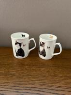 Set van 2 Katten Mokken - Royal Grafton & Duchess, Ophalen of Verzenden, Zo goed als nieuw, Overige stijlen, Kop(pen) en/of Schotel(s)